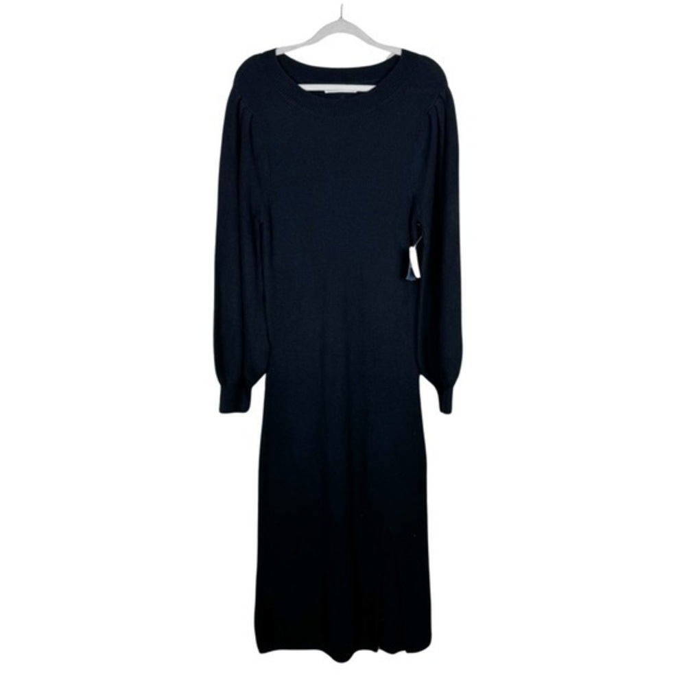 Abercrombie & Fitch Black Knit Sweater Dress Long Cotton Blend Size XL NWT